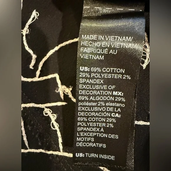 WHBM Cotton Blend Black Jacket with White Embroidery - Picture 8 of 9